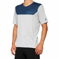 100% Airmatic Kurzarm-Trikot Herren Grau/blau