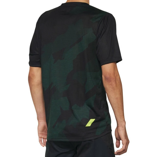 100% Airmatic Kurzarm Trikot Limited Edition Herren Schwarz/grün – Bild 2