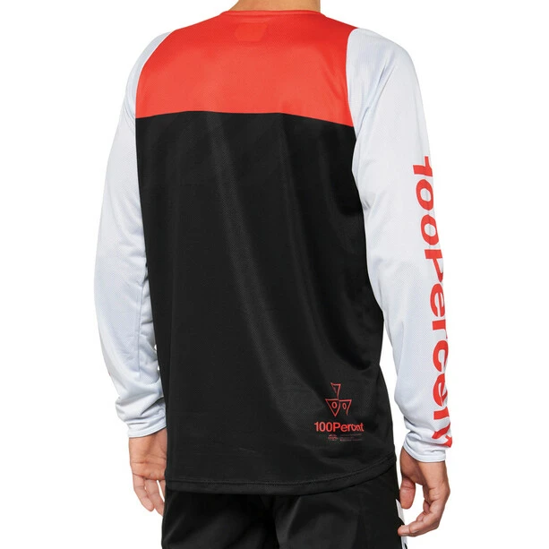 100% R-Core Langarm Trikot Herren Schwarz/rot – Bild 2