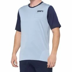 100% Ridecamp Kurzarm Trikot Herren Blau