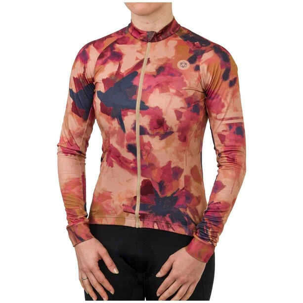AGU Trend Oil Flower Langarm Trikot Damen Rot/bunt – Bild 3