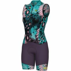 Alé Cycling Alé Cycling Esotika Trägershorts Damen Lila/türkis