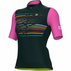 Alé Cycling Alé Cycling Logo Kurzarm Trikot Damen Oliv/pink