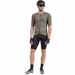 Alé Cycling Alé Cycling Solid Color Block Kurzarm Trikot Herren Oliv