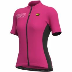 Alé Cycling Alé Cycling Solid Color Block Kurzarm Trikot Damen Pink