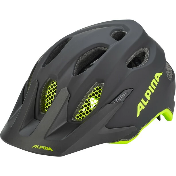 Alpina Carapax Flash Helm Jugend Schwarz/gelb