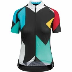 ASSOS Fastlane Rock Kurzarm Trikot Damen Schwarz/bunt