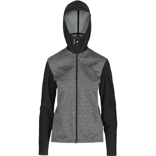 ASSOS Trail Frühling/Herbst Kapuzenjacke Damen Grau/schwarz
