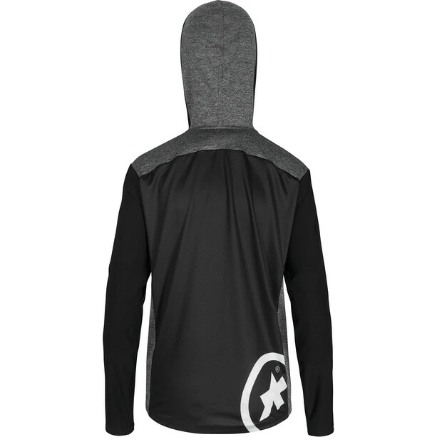 ASSOS Trail Frühling/Herbst Kapuzenjacke Damen Grau/schwarz – Bild 3