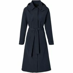 Basil Mosse Regen Trenchcoat Damen Blau