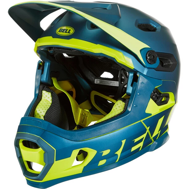 Bell Super DH MIPS Helm Blau/grün