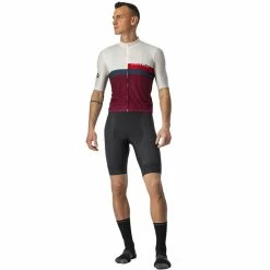 Castelli A Blocco Trikot Herren Weiß/rot