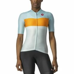 Castelli Aero Pro Trikot Damen Türkis/orange