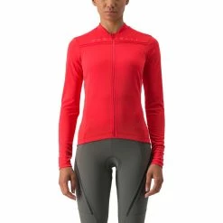 Castelli Anima 4 Langarm Trikot Damen Rot