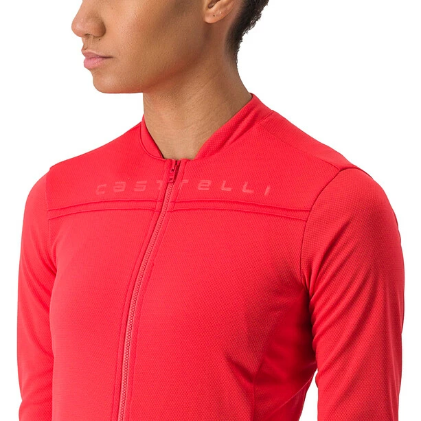 Castelli Anima 4 Langarm Trikot Damen Rot – Bild 4