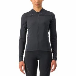 Castelli Anima 4 Langarm Trikot Damen Schwarz