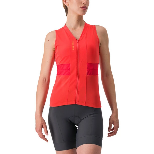 Castelli Anima 4 Kurzarm Trikot Damen Rot
