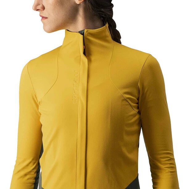 Castelli Beta ROS Jacke Damen Gelb/oliv – Bild 3