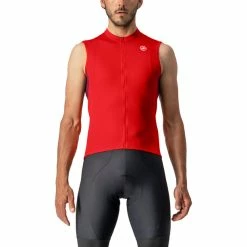 Castelli Entrata VI Ärmelloses Trikot Herren Rot