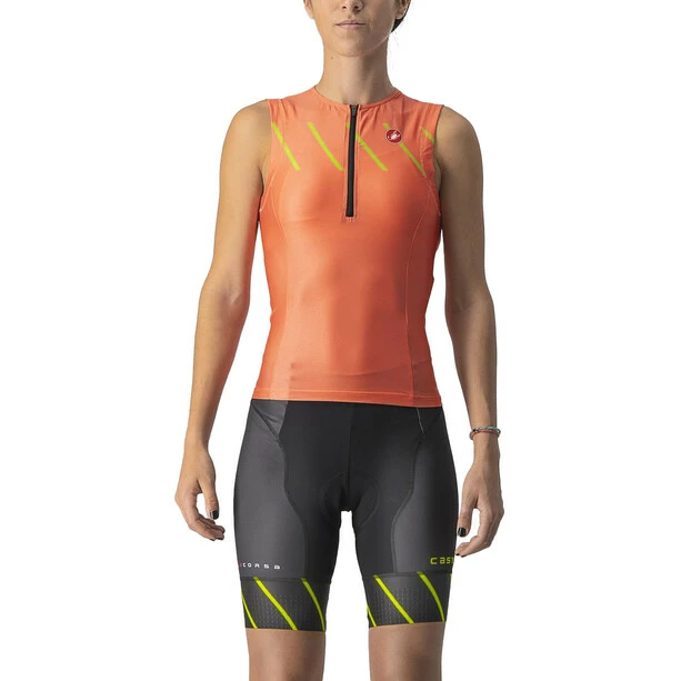 Castelli Free 2 Tri Singlet Damen Orange