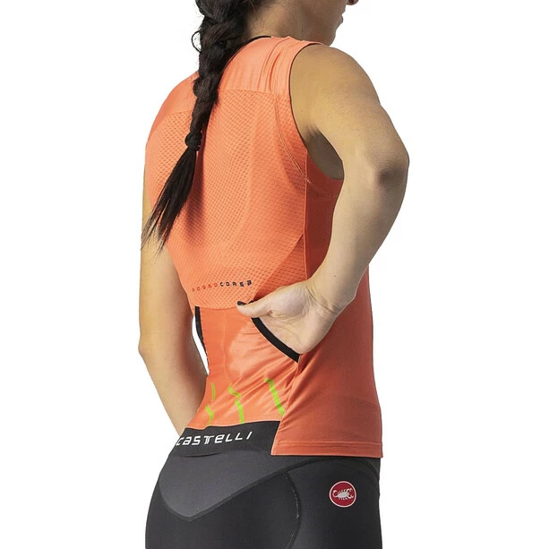 Castelli Free 2 Tri Singlet Damen Orange – Bild 2