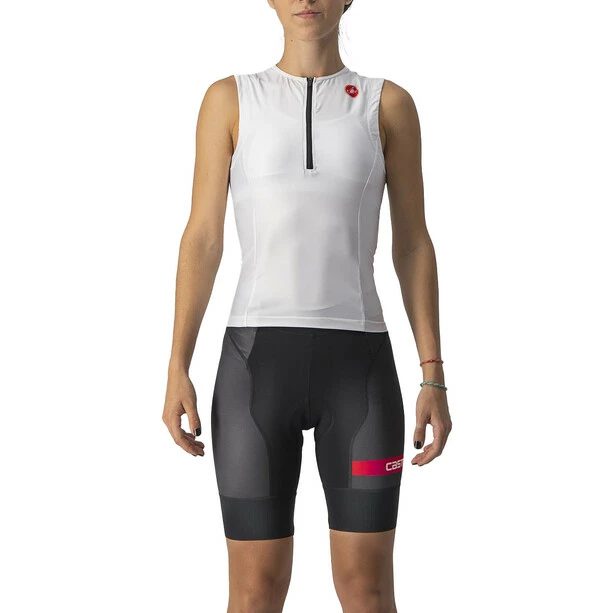 Castelli Free 2 Tri Singlet Damen Weiß/schwarz