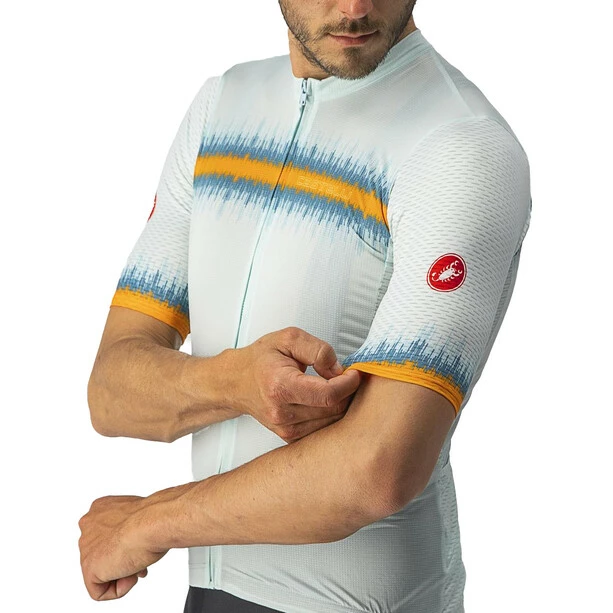Castelli Grimpeur Trikot Herren Türkis/gelb – Bild 4