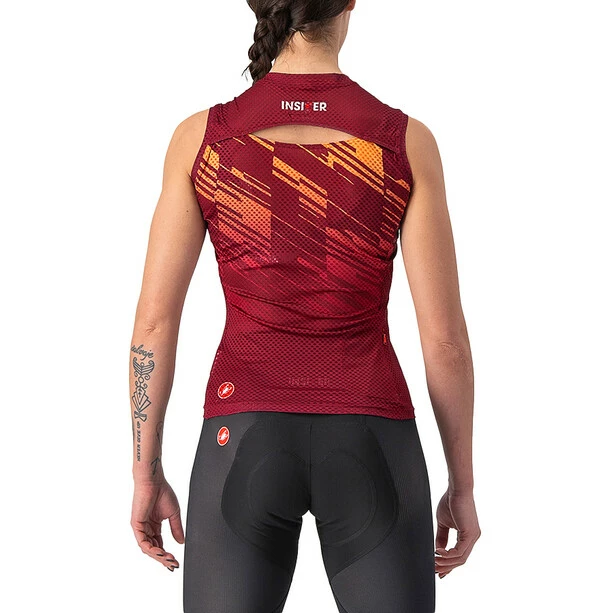 Castelli Insider Trikot Ärmellos Damen Rot – Bild 2
