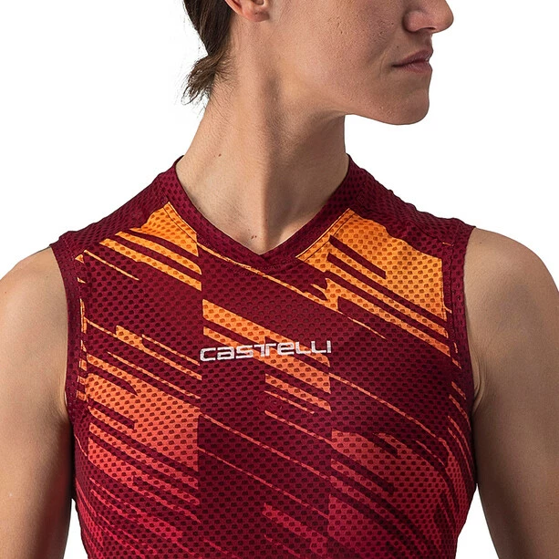 Castelli Insider Trikot Ärmellos Damen Rot – Bild 5