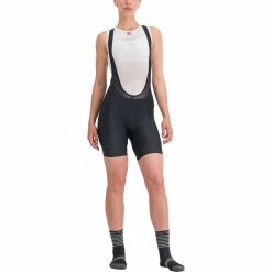 Castelli Prima Trägerhose Kurz Damen Schwarz
