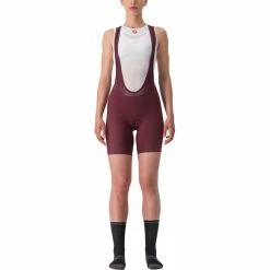Castelli Prima Trägerhose Kurz Damen Rot