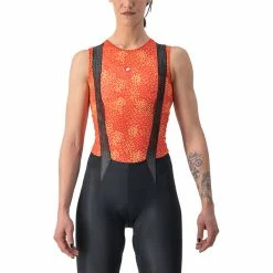 Castelli Pro Mesh 4 Kurzarm Trikot Damen Orange
