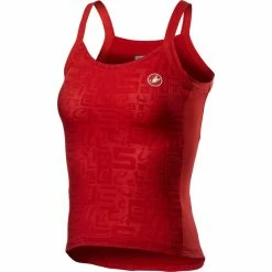 Castelli Promessa Jacquard Bavette Tank Damen Rot