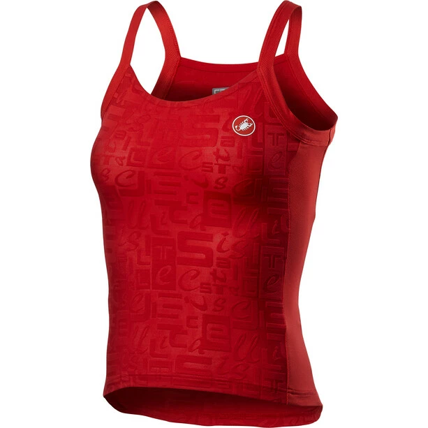 Castelli Promessa Jacquard Bavette Tank Damen Rot