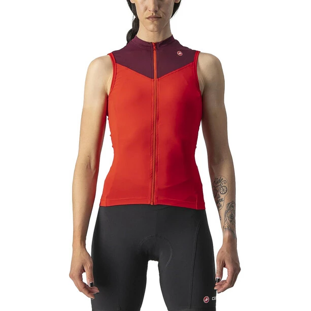 Castelli Solaris Ärmelloses Trikot Damen Rot