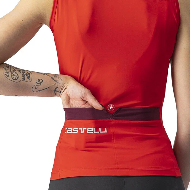 Castelli Solaris Ärmelloses Trikot Damen Rot – Bild 3