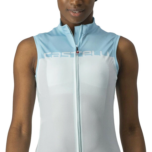 Castelli Velocissima Ärmelloses Trikot Damen Weiß/blau – Bild 5
