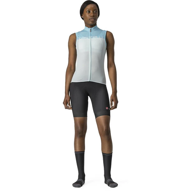 Castelli Velocissima Ärmelloses Trikot Damen Weiß/blau – Bild 6
