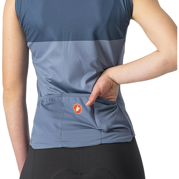 Castelli Velocissima Ärmelloses Trikot Damen Blau – Bild 3