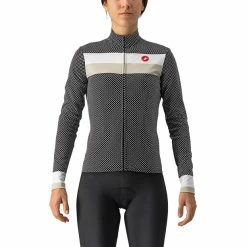 Castelli Volare Langarm Trikot Damen Schwarz/weiß