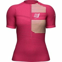 Compressport Tri Postural Kurzarm Oberteil Damen Pink/grün