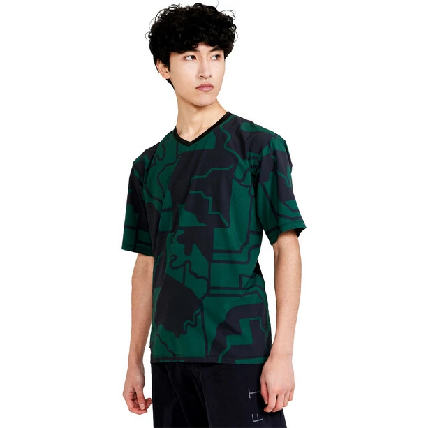 Craft ADV Bike Offorad Kurzarm T-Shirt Herren Grün/schwarz – Bild 2