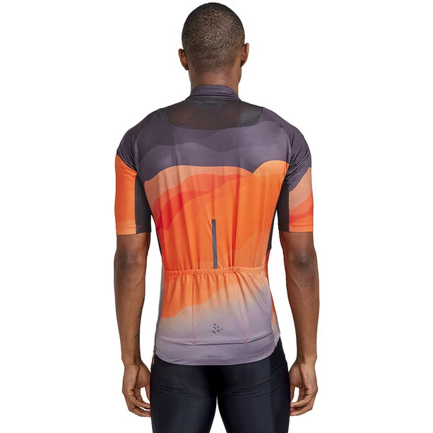 Craft ADV Endur Graphic Kurzarm Trikot Herren Orange/braun – Bild 3
