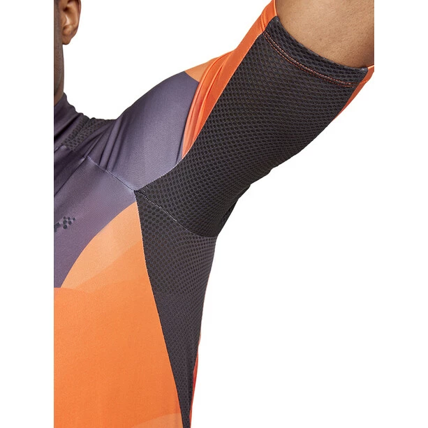 Craft ADV Endur Graphic Kurzarm Trikot Herren Orange/braun – Bild 4