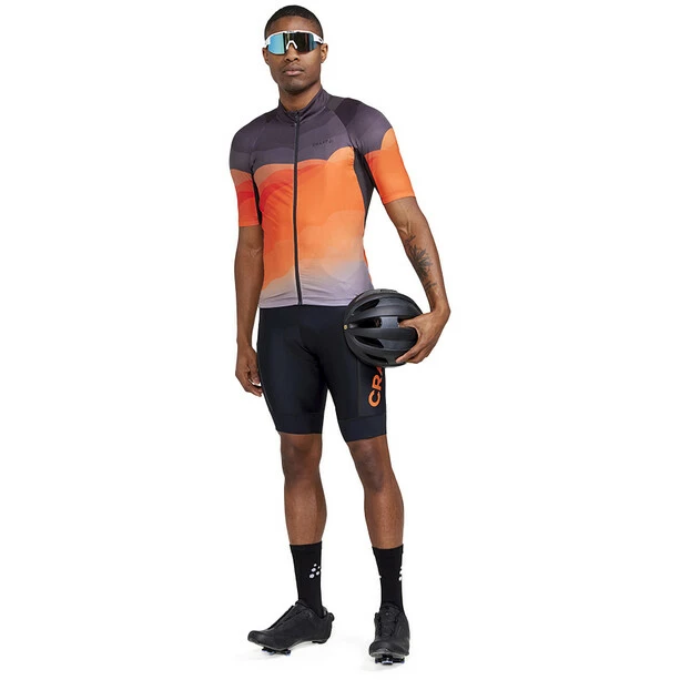 Craft ADV Endur Graphic Kurzarm Trikot Herren Orange/braun – Bild 6