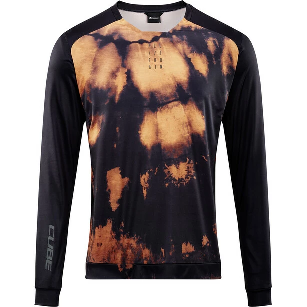 Cube ATX Rundhals Langarmtrikot Herren Rot/schwarz