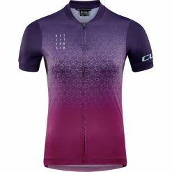 Cube ATX Full-Zip Kurzarm Trikot Damen Lila