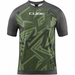 Cube ATX TM Rundhals Kurzarm Trikot Herren Oliv/grau