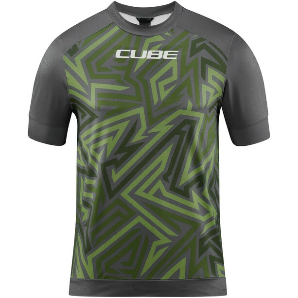 Cube ATX TM Rundhals Kurzarm Trikot Herren Oliv/grau