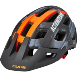 Cube Badger X Actionteam Helm Grau/orange